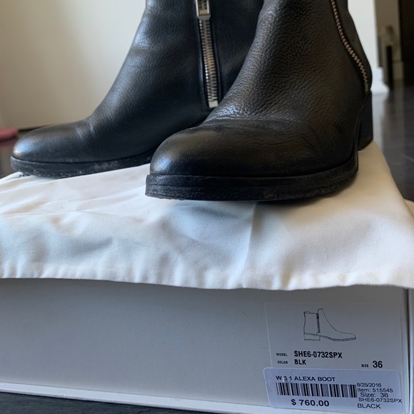 3.1 Phillip Lim Black Alexa Ankle Boots EU36 - Picture 5 of 8
